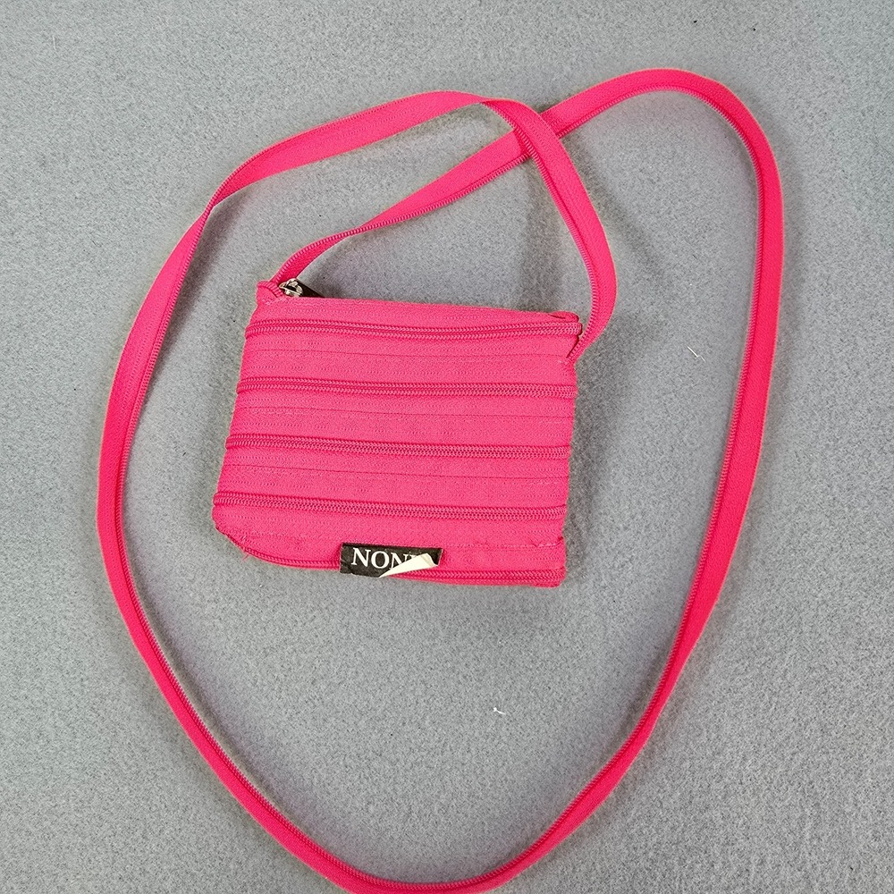 Nonie Womens Handbag Hot Pink Single Strap Zipper Party Cocktail Crossbody Bag